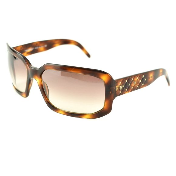CHANEL Accessories - CHANEL Tortoise Brown Crystals & CC  Sunglasses lp